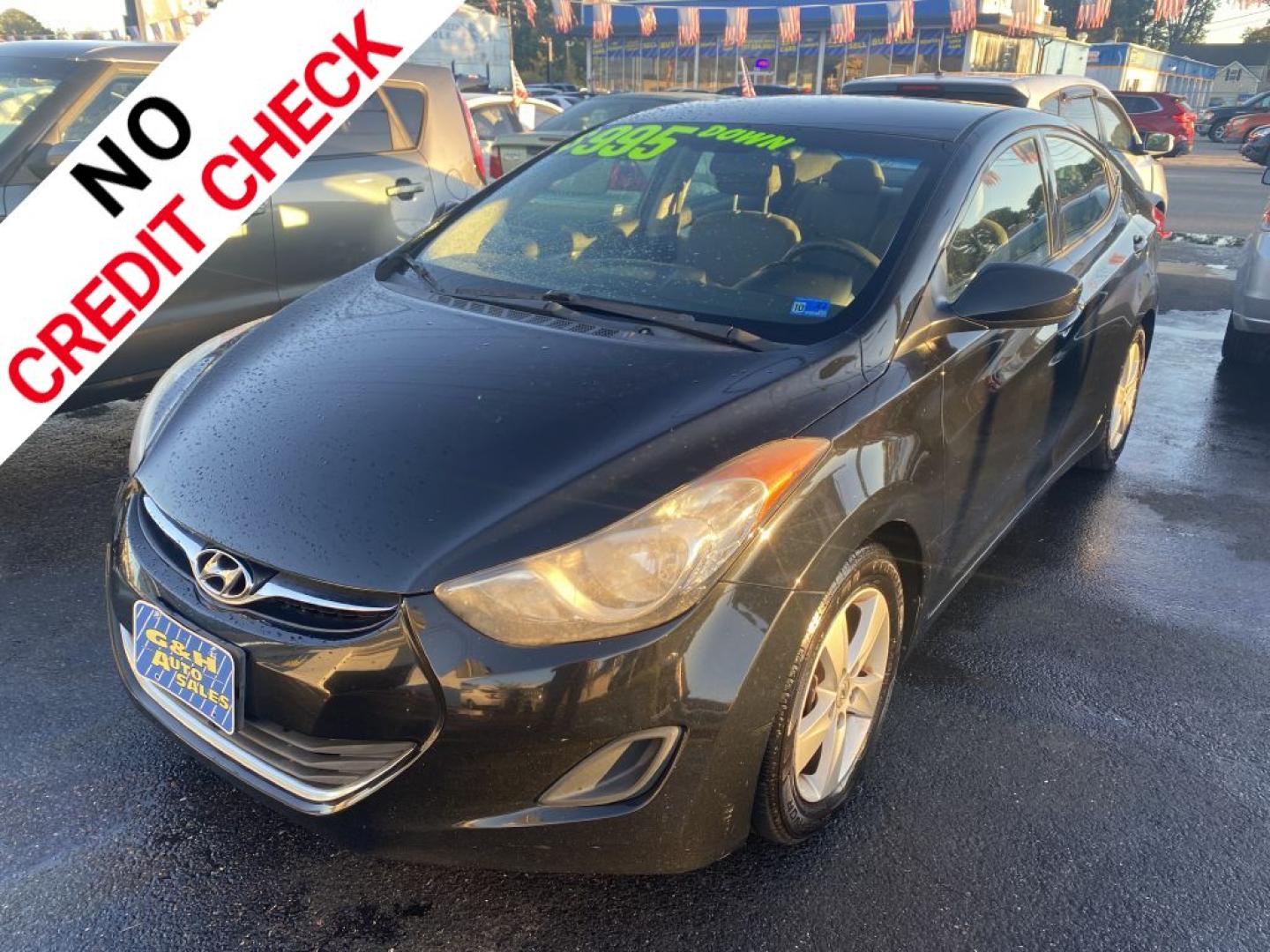 2013 BLACK HYUNDAI ELANTRA GLS (5NPDH4AE0DH) with an 1.8L engine, Automatic transmission, located at 930 E Little Creek Road, Norfolk, VA, 23518, (757) 588-0420, 36.915051, -76.244408- Photo#0